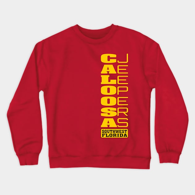 Gold Vertical Logo Crewneck Sweatshirt by Caloosa Jeepers 